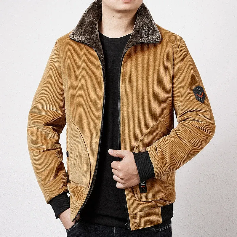 Herren Modische Cordjacke mit Teddyfutter Echo Archiv