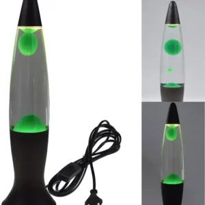 Lavalampe "CTL-BLEEN" 40cm Wasser: Klar, Wachs: Grün, Body: Schwarz