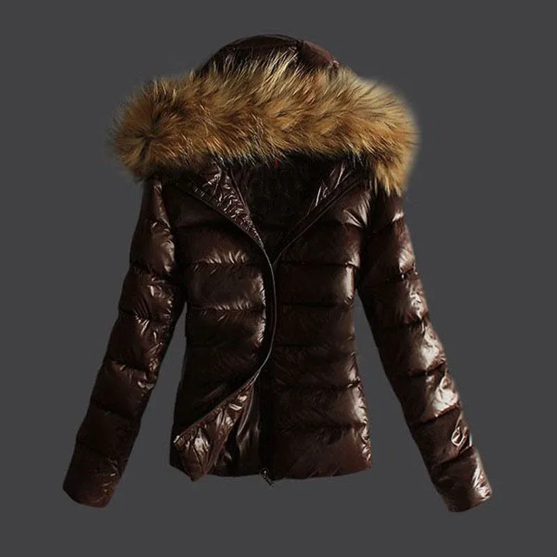 Damen Steppjacke mit abnehmbarem Kunstfellkragen und modernem Schnitt – Célinea