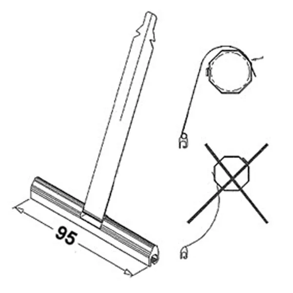 Attaches fendues pour mini lames Pour lame de 8 mm Lg 180 mm