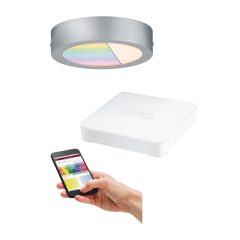 Paulmann SmartHome Starter Set Cesena LED-Panel 170mm 9W RGBW mit SmartFriends Box