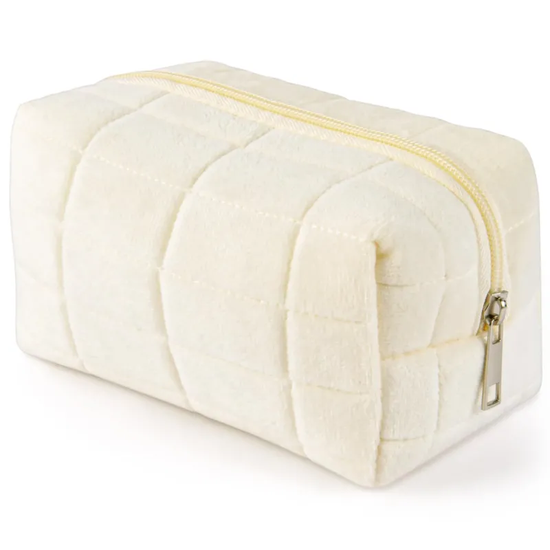 Travel cosmetic bag, make-up bag, quilted toiletry bag