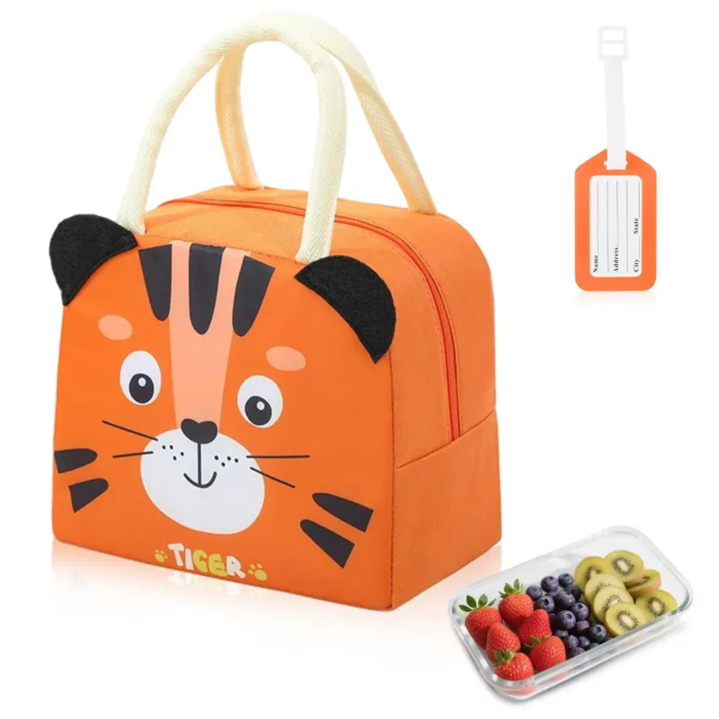 Children's Lunch Bag, Thermal Bag, Mini Cool Bag, Small 3D Cartoon Lunch Bag