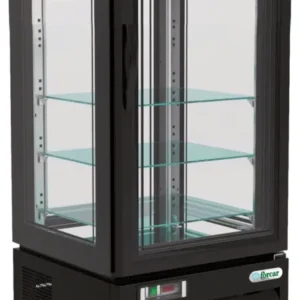 FORCAR Standkühlvitrine LSC65B 280 Liter, LED-Beleuchtung, schwarz