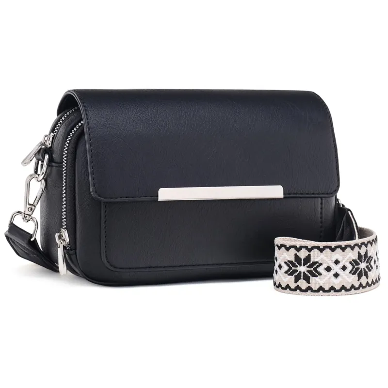 Cell Phone Shoulder Bag, Vegan Leather Crossbody Bag Shoulder Bag with Adjustable Detachable Wide Strap