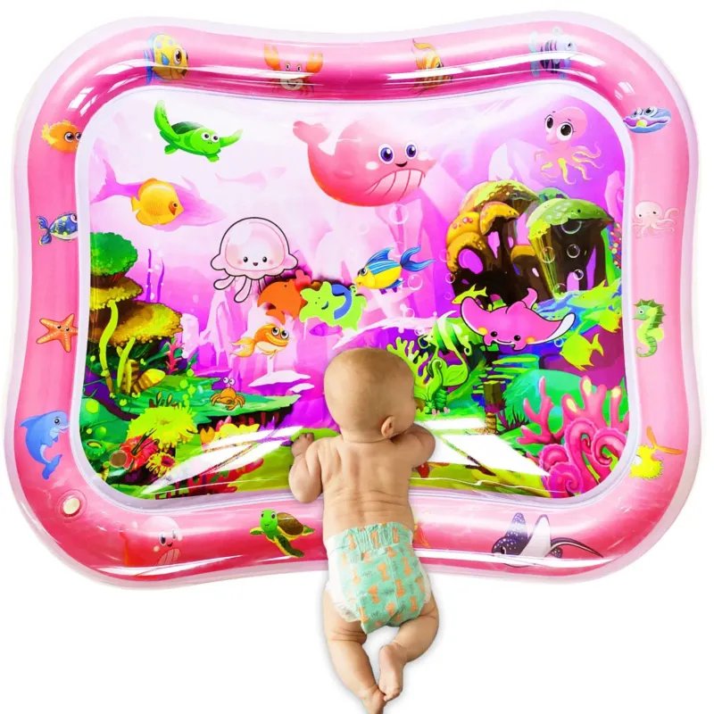 Water mat baby toy, Inflatable water mat for babies, Sensory tummy time mat