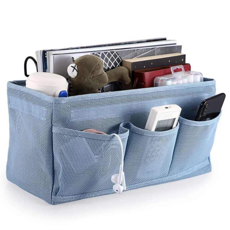 Bed organizer, multi-purpose hanging storage bag