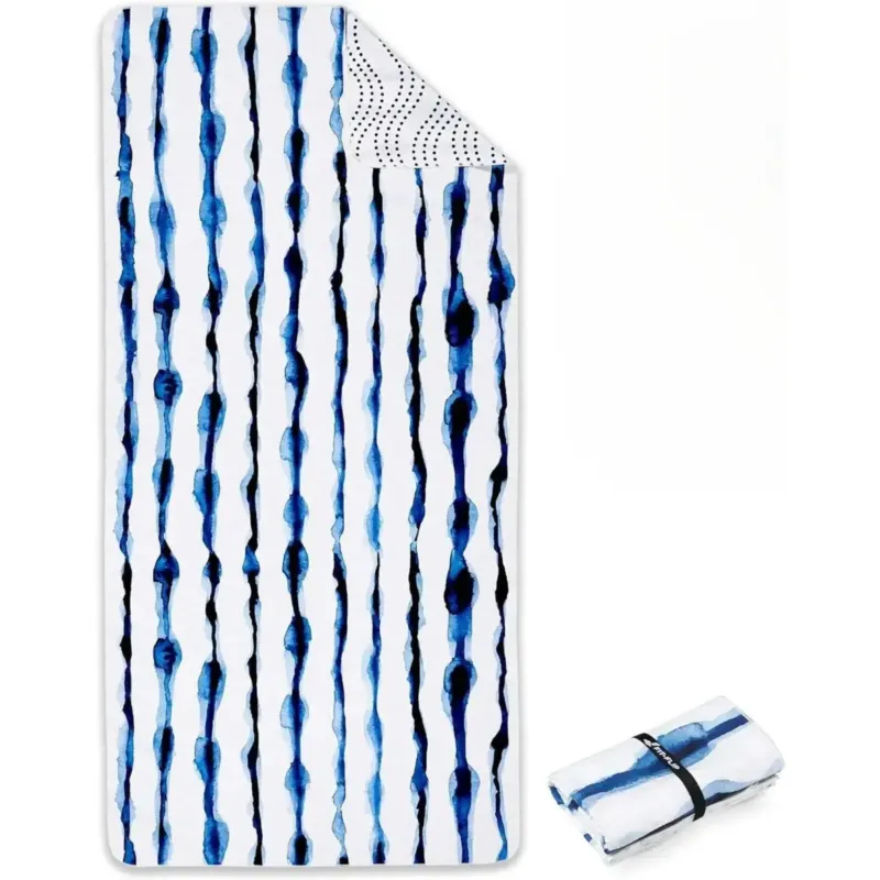 Strandtuch XXL Mikrofaser schnelltrocknendes Badetuch 200x90cm Batikstripes von guteszeug.ch