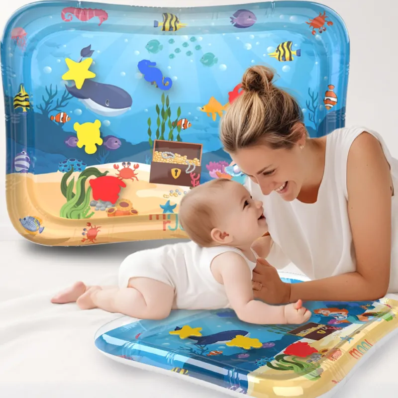 Water mat baby BPA free - prone position toy baby, water play mat