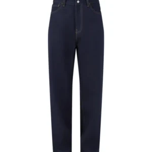 Cotton Blend Payson Denim Trousers - Blue Rigid