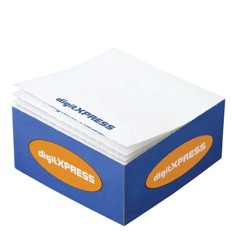Post-It White Custom Printed Notes Half-Cube - 3.38" x 3.38" x 1.75"
