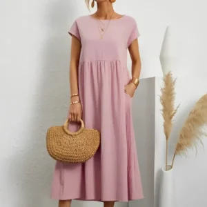 Atemberaubendes Baumwoll-Sommerkleid mit Bequemem Schnitt für Warmes Wetter – Lunéa