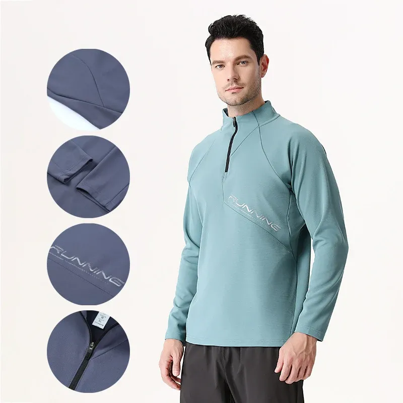 Herren Langarm-Funktionsshirt mit Stehkragen – Marzano