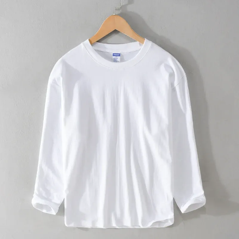 Unisex Langärmliges Premium-Basics-Langarmshirt aus Baumwollmix mit Rundhalsausschnitt Echoarchiv