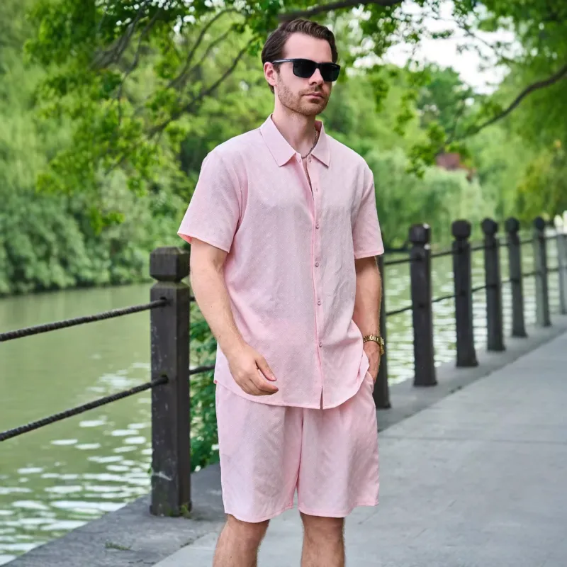 Herren Kurzarmhemd und Shorts Set – Arvello