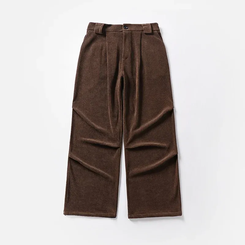 Damen Bundfalten-Hose mit weitem Bein und hoher Taille Echoarchiv