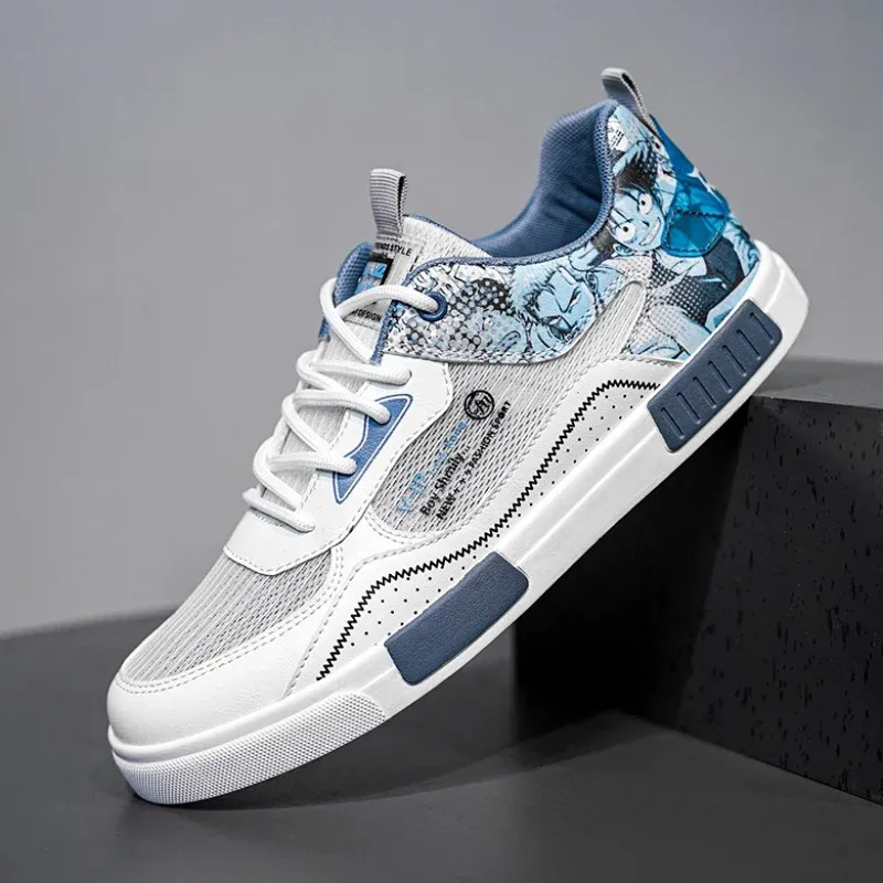 Unisex modischer Low-Top Sneaker mit atmungsaktivem Mesh gedämpfter EVA-Sohle und grafischem Comic-Print – Norré