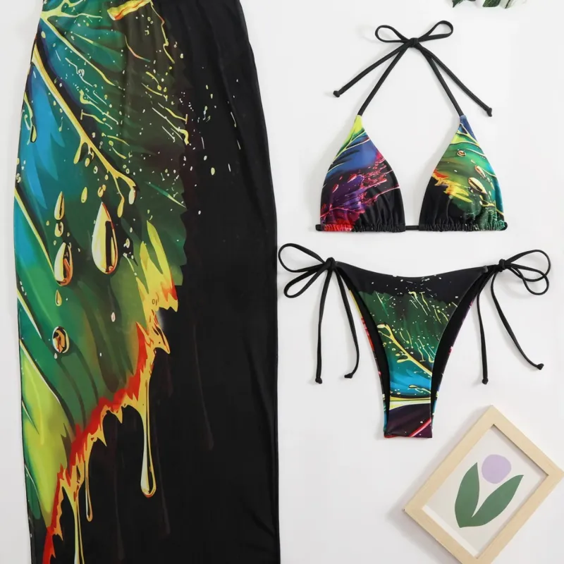 Damen Bikini-Set mit länglichem Rock – Maréssa