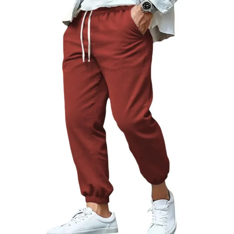 Herren tapered Sweat-Jogger mit elastischem Bund, Kordelzug und eingeschlossenen Bündchen – Marzano