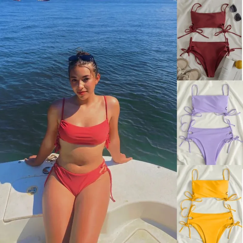 Damen Bandeau-Bikini mit raffinierten Bindebändern – Maréssa