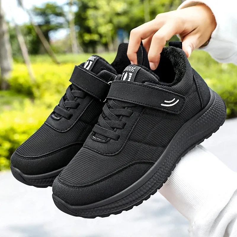 Damen leichter Alltag-Walking-Sneaker mit Klettverschluss und elastischer Schnürung, stoßdämpfender EVA-Zwischensohle und gepolstertem Fersenkragen – Névara