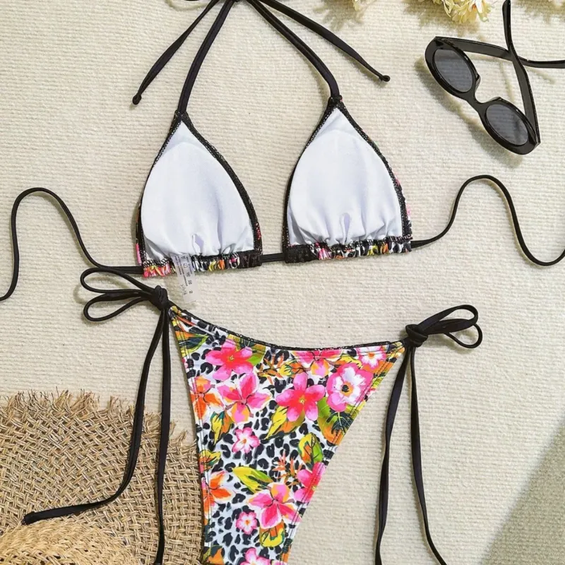 Damen Triangel-Bikini mit Spitzenverzierungen – Maréssa