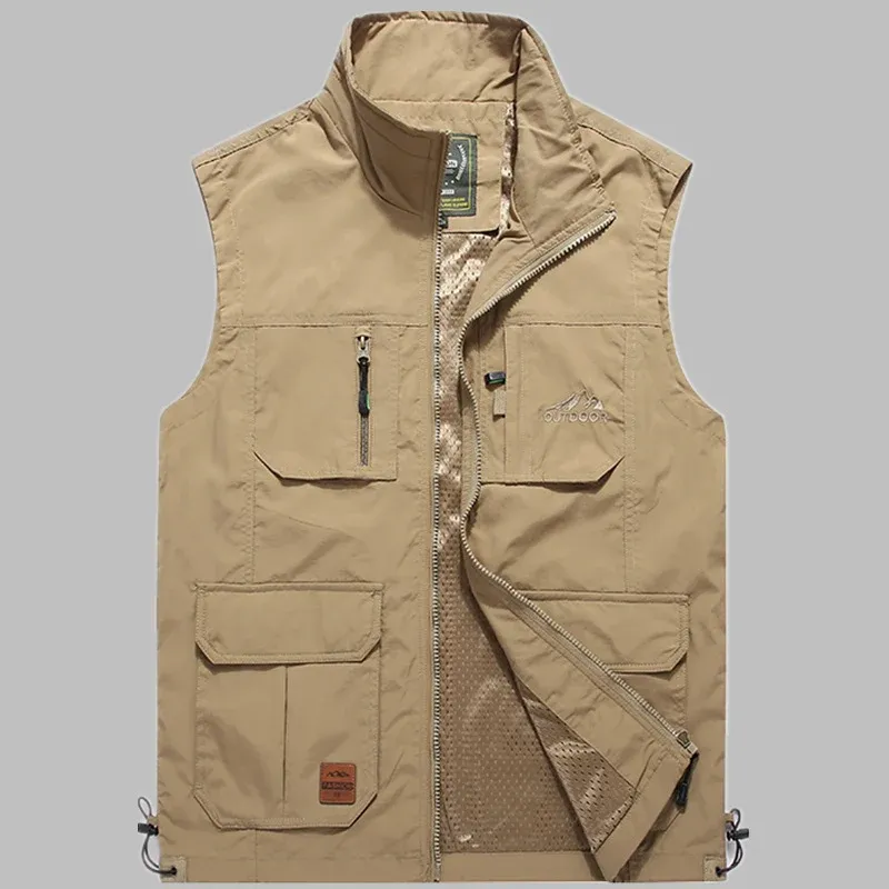Herren Outdoor‑Utility‑Weste mit multifunktionalen Taschen und atmungsaktivem Meshfutter – Taviero