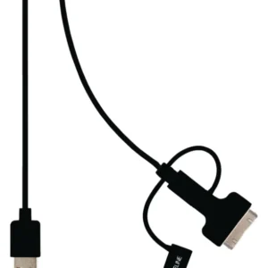 Valueline 3-in-1-Sync und Ladekabel USB A male - Micro-B male 1.00 m Schwarz