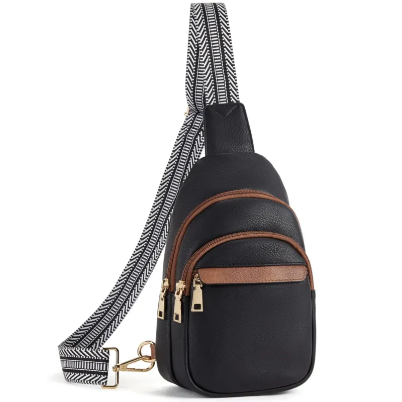 Chest Bag Shoulder Backpack Sling Bags Small Shoulder Bag Crossbody Bag PU Leather Fanny Pack Stylish