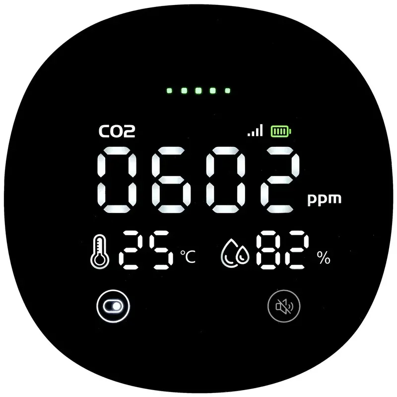 ZR360CDA Thermo-/Hygrometer mit CO2-Melder und App-Steuerung, USB-betrieben - 4064161259390