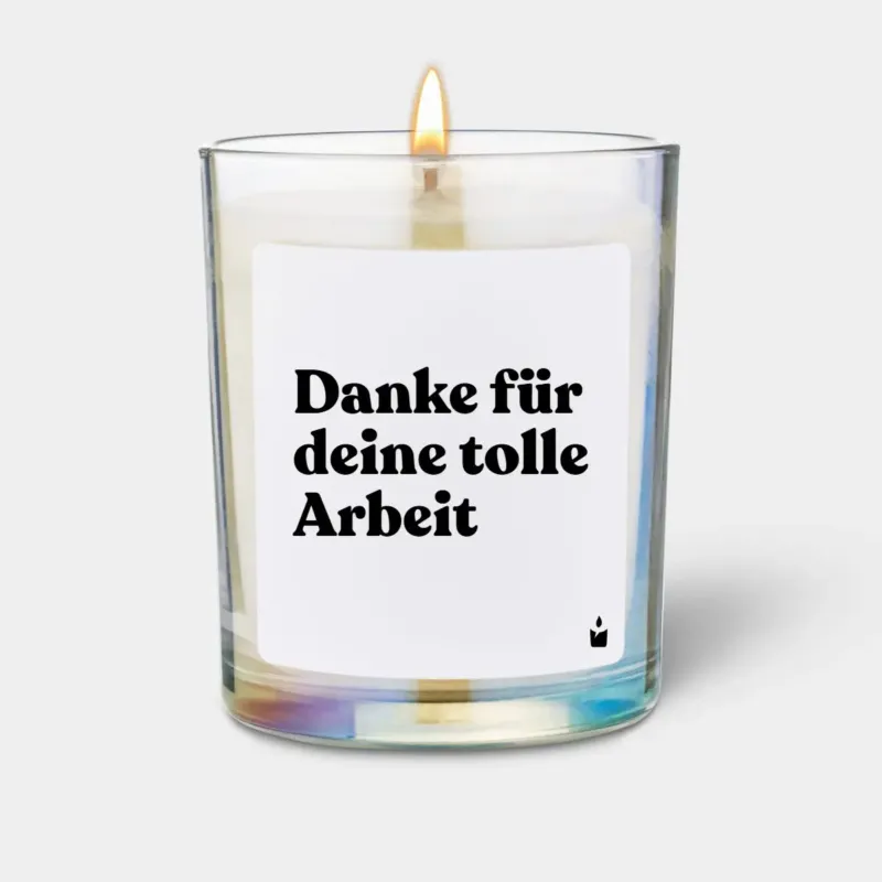 Duftkerze Rainbow Flowery Danke für deine tolle Arbeit von ChattyCandles